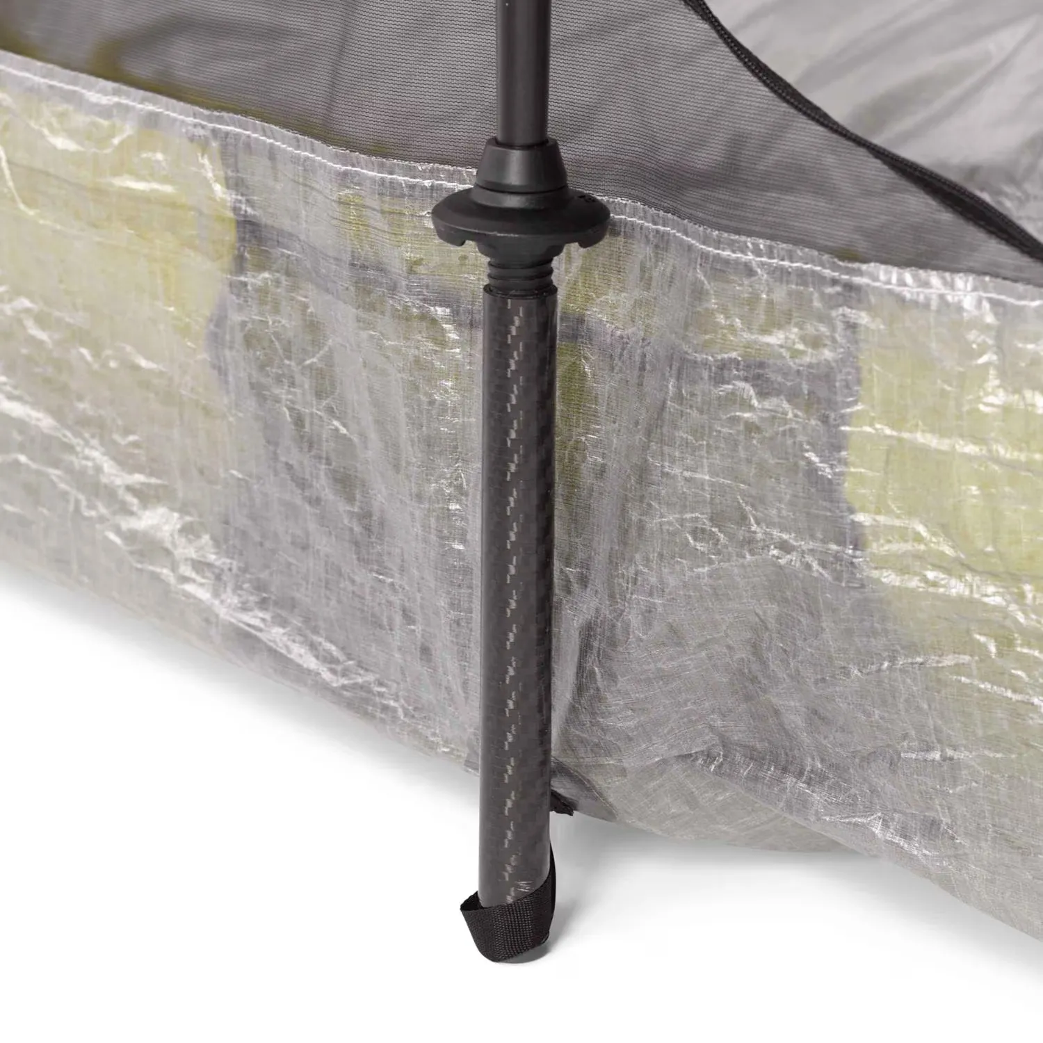 Pole jack (included) for use with shorter trekking pole (not included)